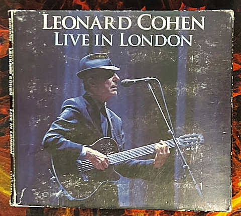 Cardboard sleeve for a 2-cd set Cohen Live in London.