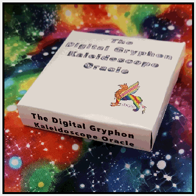 the deck box on a rainbow coloured cloth